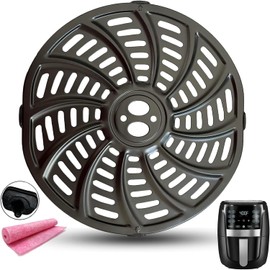 Rhsaae 6QT Air Fryer Crisping Tray for Gourmia GAF698/GAF686 Air Fryers, Upgraded Nonstick Air Fryer Grill Pan, Crisper Plate Tray Rack Shelf Grate Grid for Gourmia 6QT Air Fryer, Dishwasher Safe