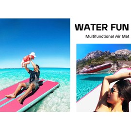 OWROMI Inflatable Air Gymnastics Mats for Tumbling, 10ft/13ft/16ft/20ft Tumble Track Tumbling Mats for Kids, 4/8 Inches Thick Training Mat with Electric Pump Gymnastics Equipment for Kids Mat