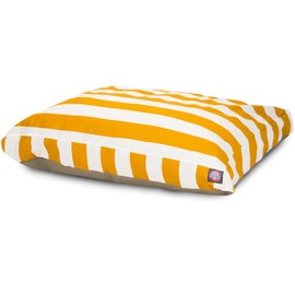 Yellow Vertical Stripe Extra Large Rectangle Pet Bed