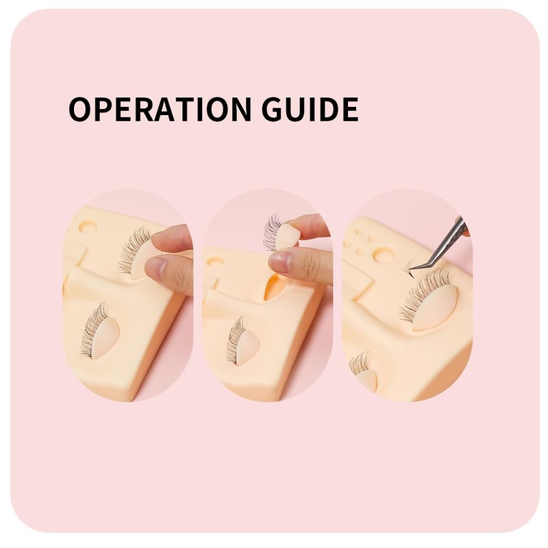 ANNAFRIS 6 Pairs Removable Eyelids with Lashes, Replaced Eyelid Mannequin