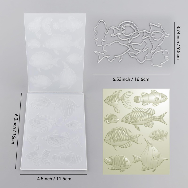 BAOFALI 3D Embossing Folder and Matching Dies for Card Making