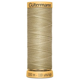 Gutermann 103C-3260 Natural Cotton Thread 110 Yards-Tan