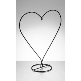 Sienna Glass Black Heart Shaped Display Stand