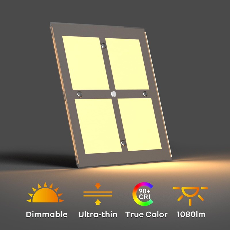 camperxlite RV 12V LED Ceiling Dome Light with Switch, Square
