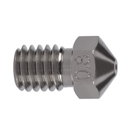 1pc M6 Plated Copper Nozzle Durable Non-Stick high Performance for 1.75mm V6 hotend Titan aero extruder BLV MGN Cube Ultimaker 2 3D Printers use 0.8mm V6-plated copper nozzle 0.8