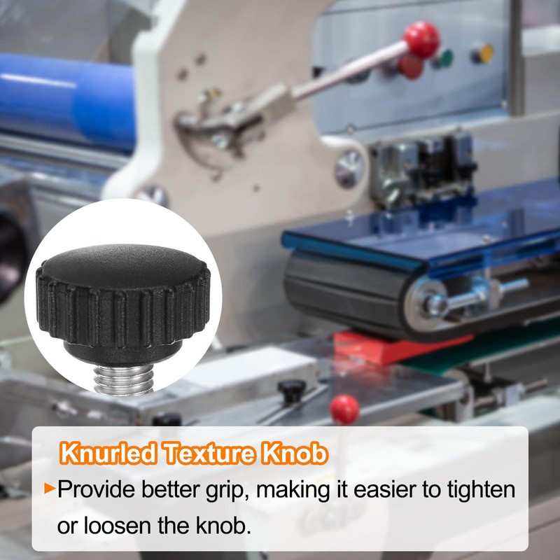 sourcing map 6pcs Knurled Clamping Knobs Thumb Screws M10 x