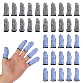 EORTA 40 Pieces Cut Resistant Finger Cots, Reusable Finger Protectors, Breathable Thumb Protector for Kitchen Work Sculpture Stained Glass Projects, Finger Protector Gloves for Nail biting