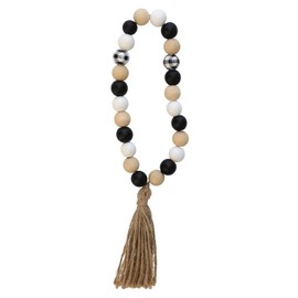 Farmhouse Fall Harvest Decor Signs - 11.5 x 11.5 inch and Wood Bead Garland with Tassel 4 Piece Set by Charmed By Dragons (Blessed Give Thanks Sweet Fall)