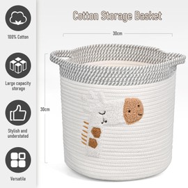 Children's Storage Basket - Practical Changing Table Basket with Handles for Toys, Nappies & Co - Great Gift for Expecting Parents - Bathroom and Shelf Organiser - Storage Children's Room