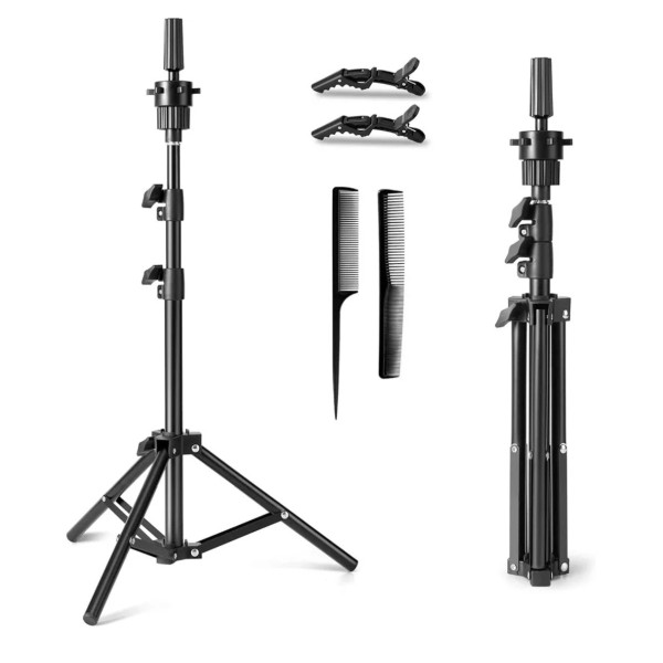 Eastdone Professional Wig Tripod Stand with Adjustable Height for Salon