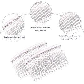 Provone 8pcs Vintage Hair Combs Plastic Side Hair Combs With 16 Teeth for Fine Hair Accessory for Women Girls (White)