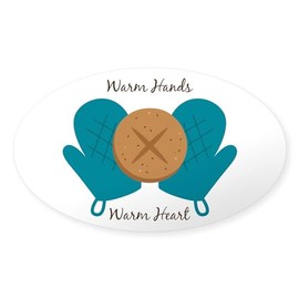CafePress Warm Hands Sticker Sticker (Oval 50 pk)