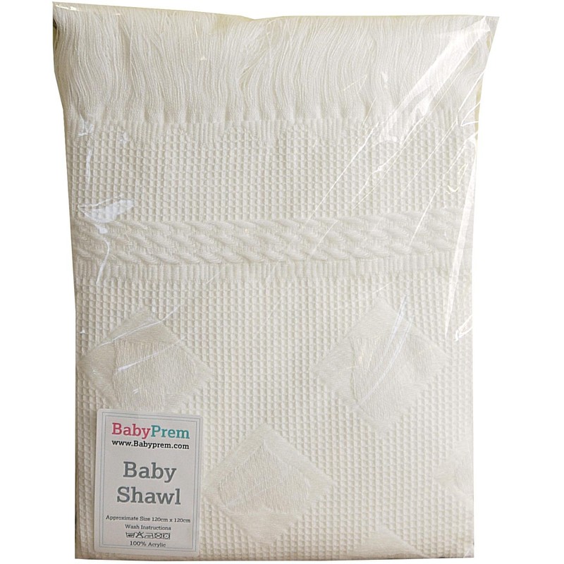 BabyPrem Baby Large Soft Acrylic Hearts Shawl Blanket 122 x
