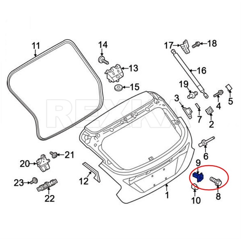Rexka 10 Sets M6-1.0 License Plate Mounting Clips Screw Kit