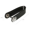 ABRATO® High Quality Key Fob Compact Key Organiser Leather, black