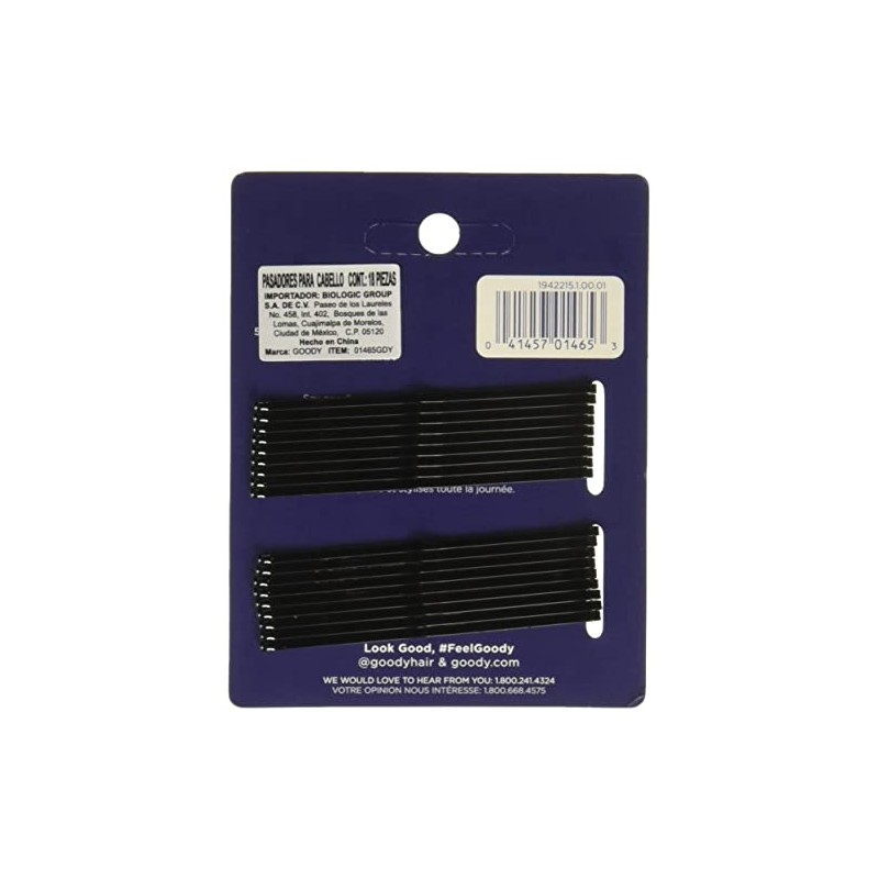 Goody Black Roller Pins, 3 inches 18 ea (Pack of