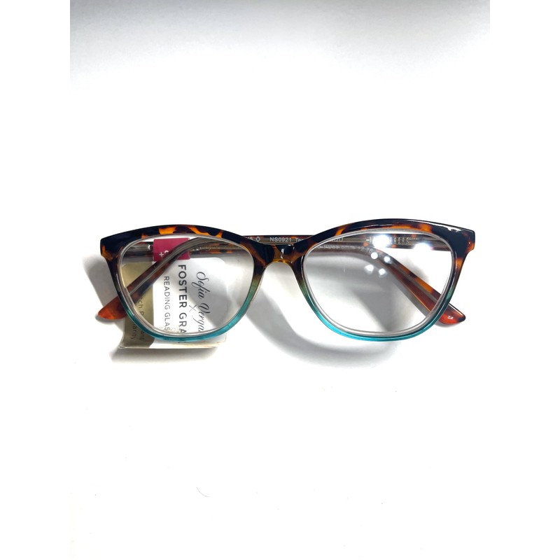 Foster Grant Sofia Vergara Reading Glasses Teresa tortoise teal petite