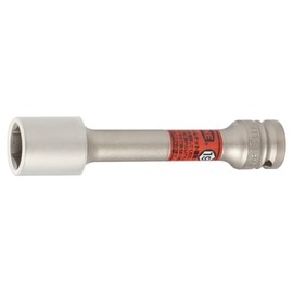 TONE 4AP-19LLN Thin Long Foil Nut Socket for Impact with Protector, 0.5 inch (12.7 mm) Insertion Angle (1/2") Red, Double Side Width 0.7 inches (19 mm)