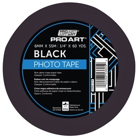 PRO ART Photo Tape, 1/4-inch x 60-Yard Roll, Black