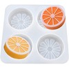 DD-life 2 Pcs 4 Cavity Lemon Slice Silicone Molds Orange