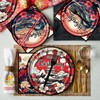 Lovarywow Japanese Hibachi Party Decorations, 96PCS Hibachi Party Plates Napkins