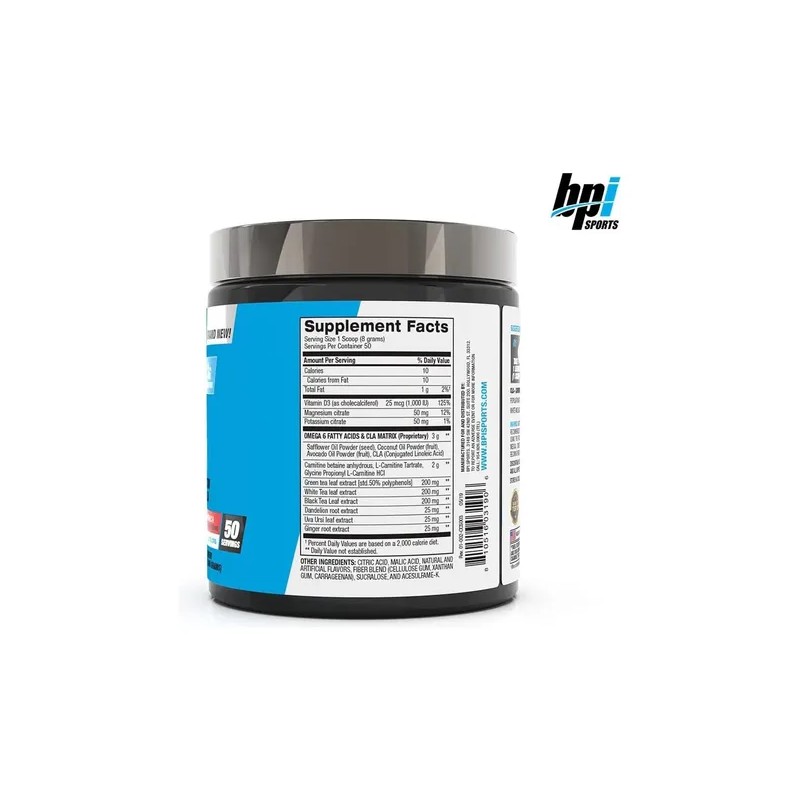 Cla Carnitina Bpi Shredded 50 Srvs Sabor Ponche De Frutas