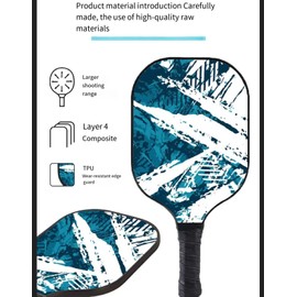 Pickleball Paddles Pickle Ball, USAPA Approved Fiberglass Surface Pickleball Set with Pickleball Rackets, 4 Pickleball Balls and Pickleball Bag, Pickleball Rackets Equipment for Beginners & Pros