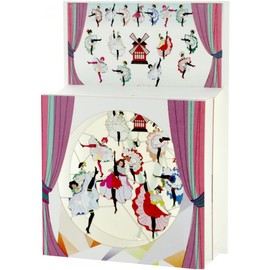 Forever Birthday Pop Up 3D Laser Card Hand Stucked Dancing Revue 17 x 13 cm