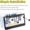 2 Pcs Veteran License Plate Frame for U.S. Navy,Black Matte