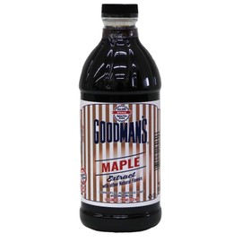 Goodman's Natural Maple Extract - Gluten-Free, Non-GMO, Kosher, Low Carb & Low Calorie, Low Alcohol, No Artificial Color, No Animal Products, No Sugar - Deep Maple Aroma for Baking & Cooking - 1 Pint