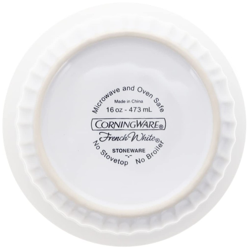 CorningWare FS16 16 oz/ 473mL Round French White Casserole Dish