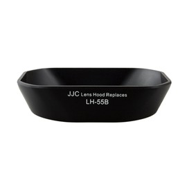 JJC Black Lens Hood Shade Protector for Olympus M.Zuiko Digital 12-50mm f3.5-6.3 EZ ED & Olympus M.Zuiko Digital 9-18mm f4-5.6 ED Lens, Replaces Olympus LH-55B Lens Hood