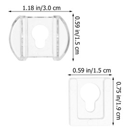 Veemoon 8Pcs Picture Frame Keyhole Hangers, Acrylic Frame Hanging Clips Wall Frame Shelf Hangers Clear Mirror Mounting Brackets Heavy Shelf Glass Bracket Shelf Backplane Tool