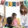 57pcs Boho Rainbow Welcome Banner Welcome Bulletin Board Set for