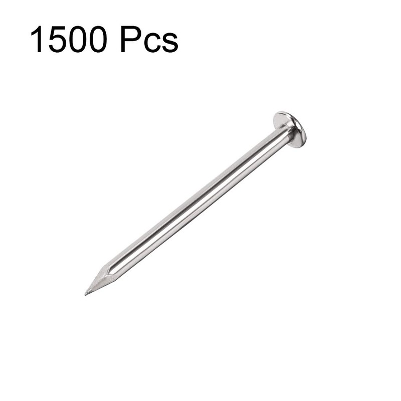 sourcing map Small Tiny Hardware Nails Carbon Steel 1.2X19mm(DXL) for