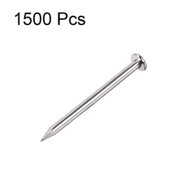 sourcing map Small Tiny Hardware Nails Carbon Steel 1.2X19mm(DXL) for DIY Decorative Wooden Boxes Accessories Silver Tone 1500pcs