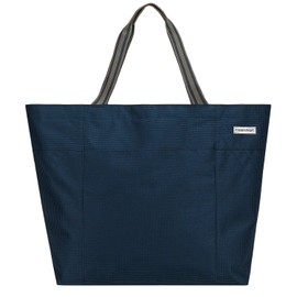 Anndora Shopping Bag Beach Bag Shoulder Bag XXL 40 Litres Choice of Colours, Blue Houndstooth