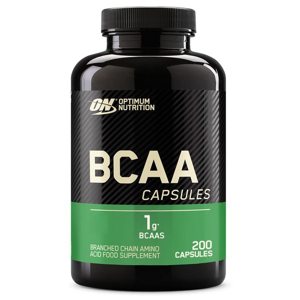 Optimum Nutrition Instantized BCAA Branched Chain Essential Amino Acids Capsules, 1000mg, 200 Count