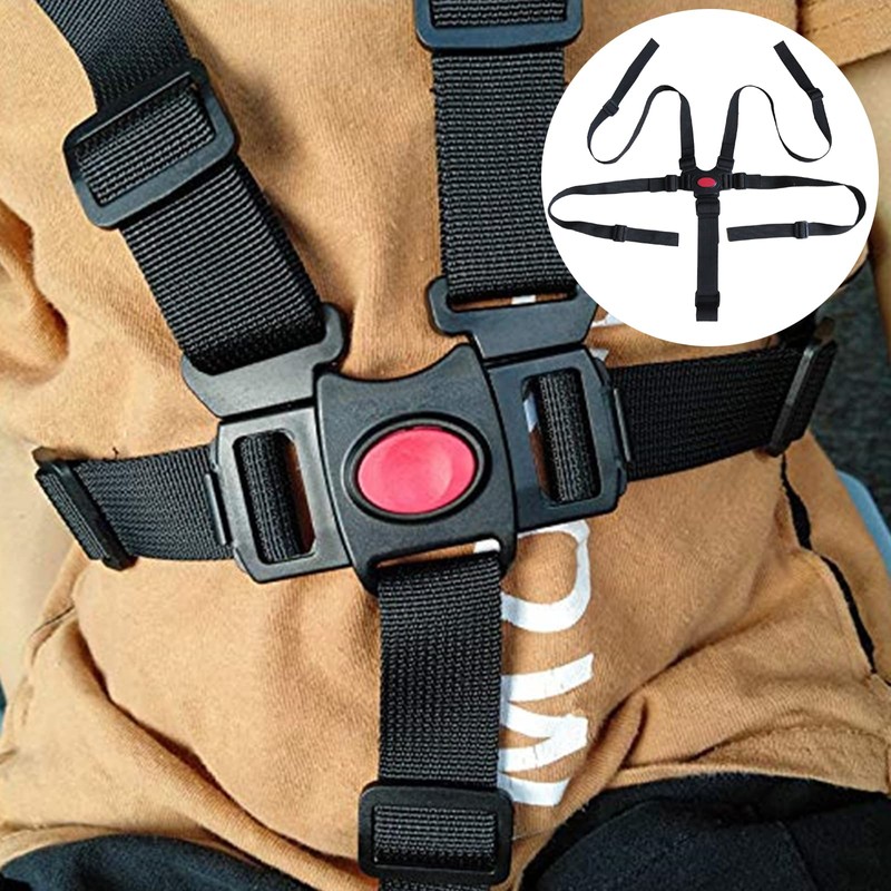 5-Point Harness for High Chairs & Strollers - Adjustable and