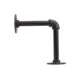 BARNWOODUSA Industrial Flat Cast Iron Shelf Bracket Wall Mounted Bracket for Rustic Style Floating Shelf Hanging Wall Hardware Antique Brown 6 1/2" L Set of 12