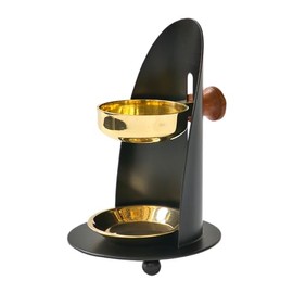 Original Crottendorfer Incense Cones - Brass Incense Burner in Black - Height-Adjustable Incense Burner - Made in Germany