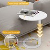 Modern C-Shaped Round Side Table for Living Room, Bedroom, and
