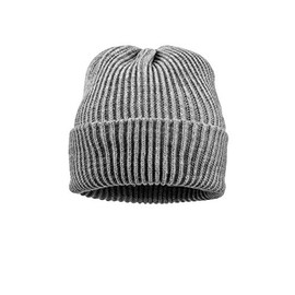 maximo Girls Turn-Up Beanie Hat, Light grey