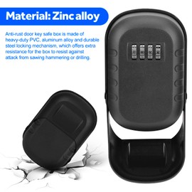 Key Lock Box Wall Mount, Large Key Lock Box with 4 Digit Portable Waterproof Big Key Lock Box Safe Box Resettable Combination Lockbox for Home, Office, Garage, Apartment