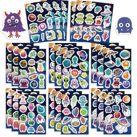 24 Sheets Space Astronaut Stickers for Kids,Make a Face Stickers Make-a-Face Party Favors DIY Stickers for Children,Tear Resistant Reusable Sticker,Gift of Festival,Reward, Art Craft