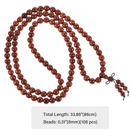 Nupuyai 108 Mala Beads Player Wood Bracelet Men Women, Beaded Wrap Bracelet Tibetan Necklace Meditation Yoga Jewelry