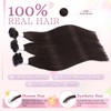Elailite Bonding Extensions Real Hair Dark Brown 25 Strands 25