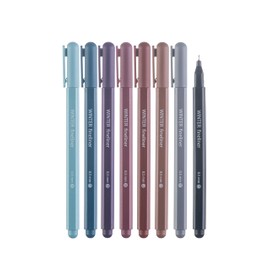 DIVERSEBEE Fine Tip Pens, 8 Bible Pens No Bleed Through, Assorted Fine Point Pens for Journaling, 0.5mm Fineliner Markers, Bible Study Journaling Supplies, Bible Accessories (Winter)