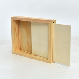 DIY Wooden Picture Frames, 6" 8"10"12" Unfinished Solid Wood Picture Frames for Wall Mounting and Tabletop Photo Frame, (6 8 10 12)Inch Frame for Kids Adults Arts Crafts DIY Painting Projects - 8Inch