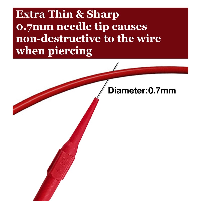 Extra-Thin Multimeter Test Leads, 0.7mm Multimeter Probes, Multimeter Back Probe